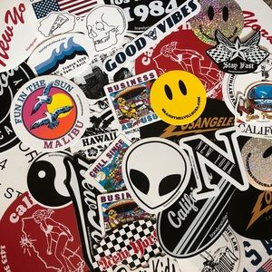 20 BRANDY MELVILLE STICKERS GOOD VIBES
